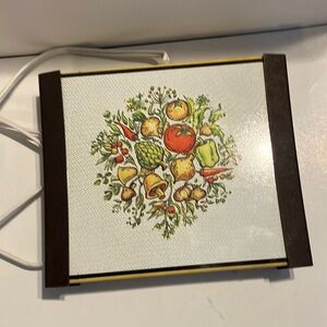 Vintage Vegetable Design Electric Plate‎ Warmer